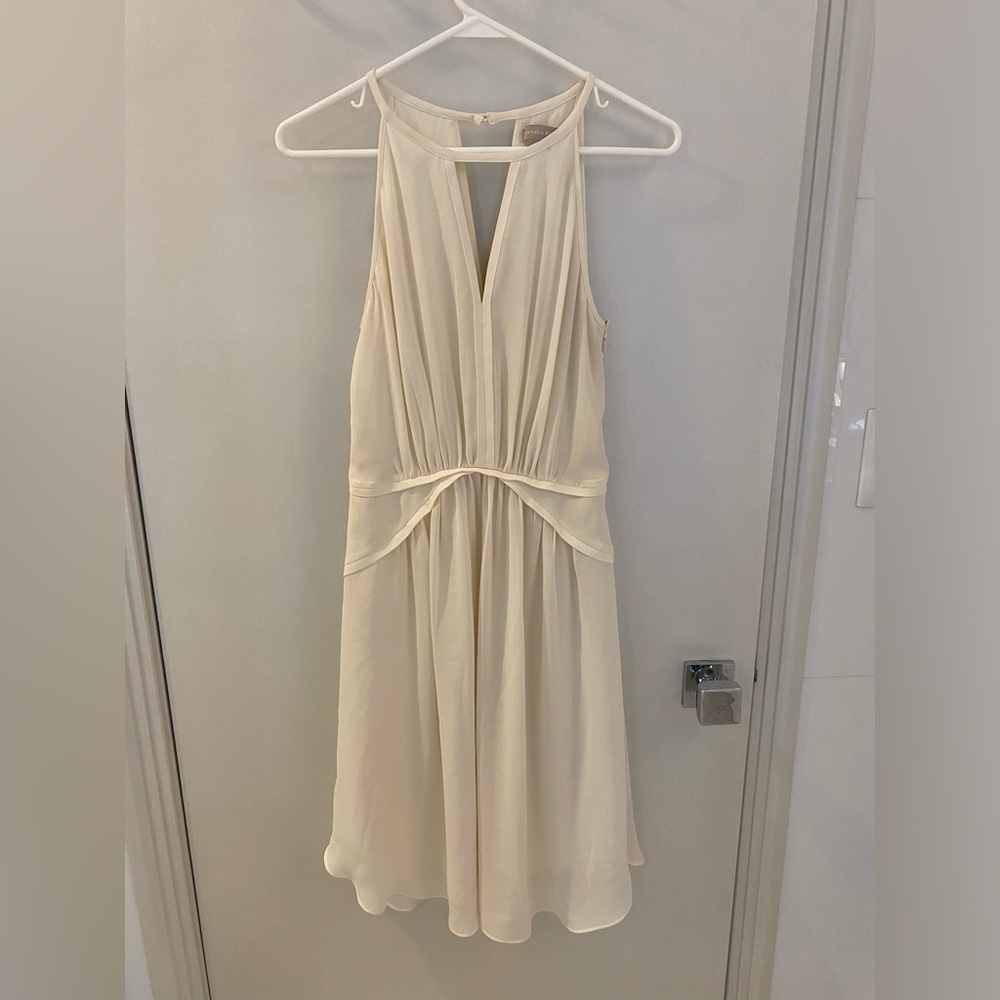 Banana Republic ivory midi dress